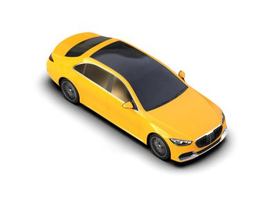 Beyaz arka planda modern şehir arabası.