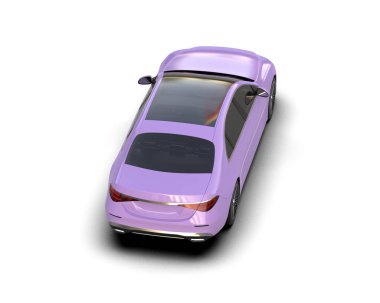 modern pembe araba beyaz arka planda izole edilmiş.