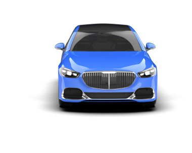 beyaz arkaplanda izole edilmiş bir araba