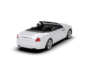 siyah modern araba beyaz arka planda 3 boyutlu