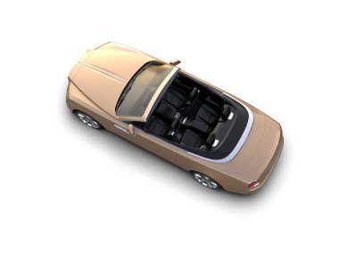 Beyaz arka planda modern bir araba. 3 Boyutlu Hazırlama