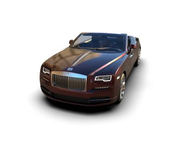 Lüks Spor Araba Beyaz Arkaplanda İzole Edildi