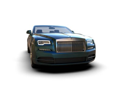 Modern lüks araba beyaz zemin üzerine.