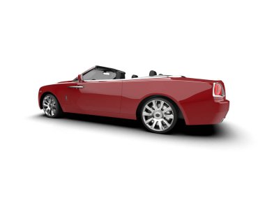 Kırmızı spor araba yan görünümü