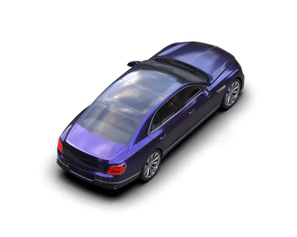 豪华轿车隔离在白色背景 3D渲染 — 图库照片