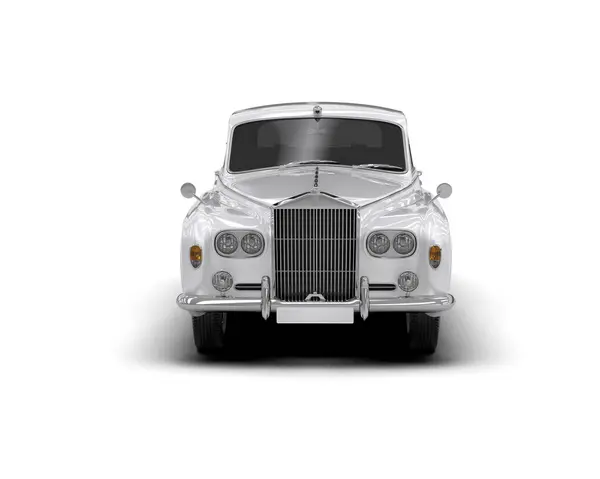 Белый Роскошный Автомобиль Изолирован Белом Фоне Рендеринг Иллюстрация Лицензионные Стоковые Изображения
