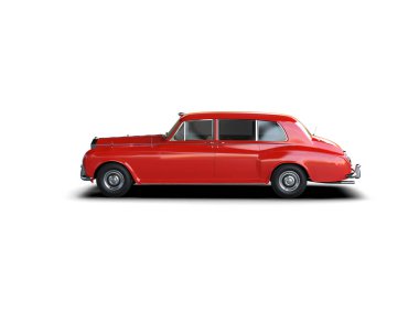 kırmızı klasik retro araba