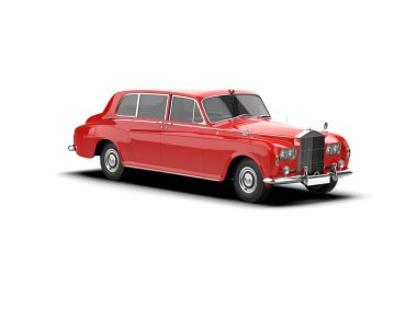 antika, kırmızı, klasik bir araba.