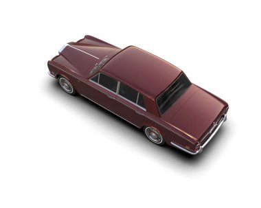 Beyaz arka planda lüks bir araba.