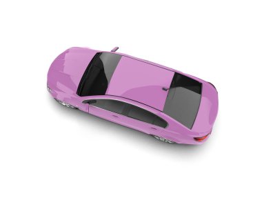 Modern araba beyaz arka planda izole edilmiş. 3d illüstrasyon. 