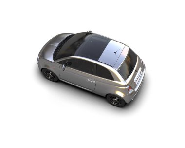 Modern araba arka planda izole edilmiş. 3d resimleme