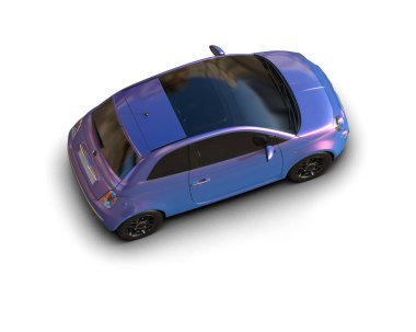 Modern araba arka planda izole edilmiş. 3d resimleme