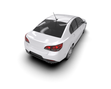 Modern araba beyaz arka planda izole edilmiş. 3d illüstrasyon. 