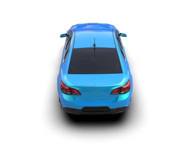 Modern araba beyaz arka planda izole edilmiş. 3d illüstrasyon. 