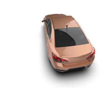 Modern araba beyaz arka planda izole edilmiş. 3d illüstrasyon. 