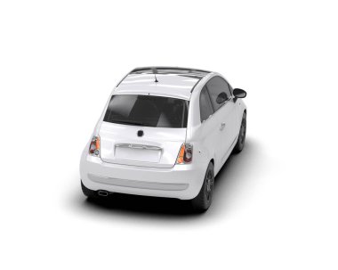 Modern araba arka planda izole edilmiş. 3d resimleme