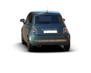 Modern araba arka planda izole edilmiş. 3d resimleme