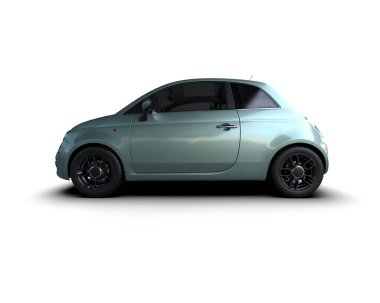 Modern araba arka planda izole edilmiş. 3d resimleme