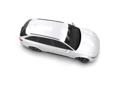 Modern araba arka planda izole edilmiş. 3d resimleme