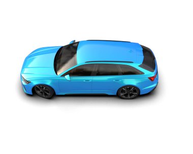 Modern araba arka planda izole edilmiş. 3d resimleme