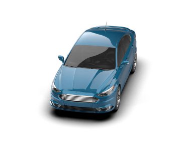 Modern araba arka planda izole edilmiş. 3d resimleme