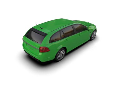 Modern araba arka planda izole edilmiş. 3d resimleme