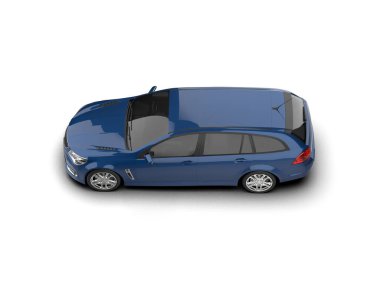 Modern araba arka planda izole edilmiş. 3d resimleme