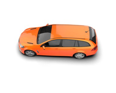 Modern araba arka planda izole edilmiş. 3d resimleme