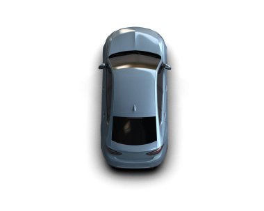 Modern araba arka planda izole edilmiş. 3d resimleme