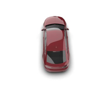 Modern araba arka planda izole edilmiş. 3d resimleme