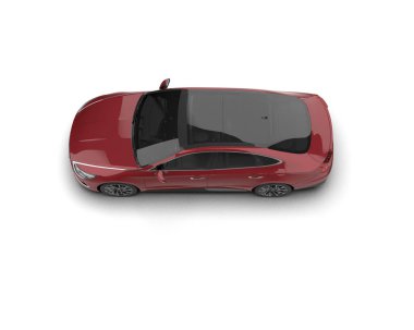 Modern araba arka planda izole edilmiş. 3d resimleme