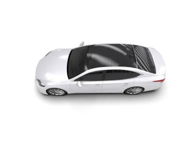 Modern araba arka planda izole edilmiş. 3d resimleme