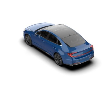 Modern araba arka planda izole edilmiş. 3d resimleme