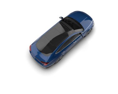 Modern araba arka planda izole edilmiş. 3d resimleme