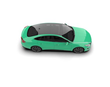 Modern araba arka planda izole edilmiş. 3d resimleme