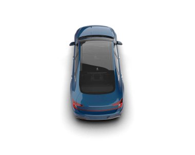 Modern araba arka planda izole edilmiş. 3d resimleme