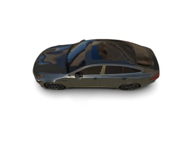 Modern araba arka planda izole edilmiş. 3d resimleme