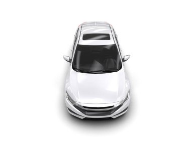 Modern araba arka planda izole edilmiş. 3d resimleme