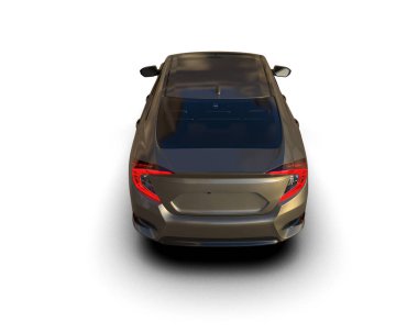 Modern araba arka planda izole edilmiş. 3d resimleme