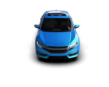 Modern araba arka planda izole edilmiş. 3d resimleme