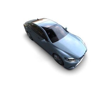 Modern araba arka planda izole edilmiş. 3d resimleme
