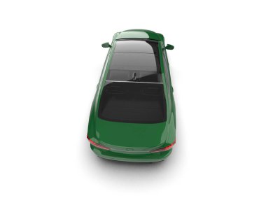 Modern araba arka planda izole edilmiş. 3d resimleme