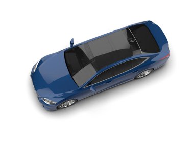 Modern araba arka planda izole edilmiş. 3d resimleme