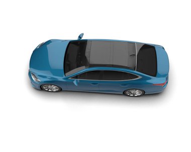 Modern araba arka planda izole edilmiş. 3d resimleme