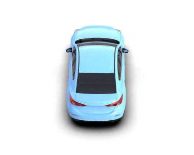 Modern araba arka planda izole edilmiş. 3d resimleme