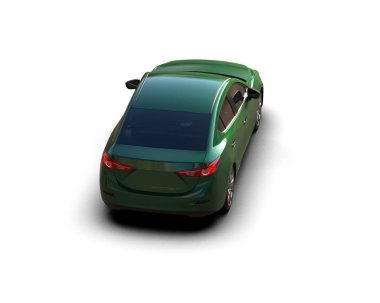 Modern araba arka planda izole edilmiş. 3d resimleme