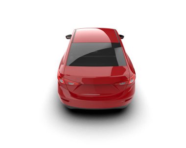 Modern araba arka planda izole edilmiş. 3d resimleme