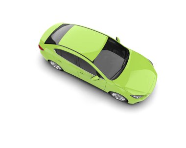 Modern araba arka planda izole edilmiş. 3d resimleme