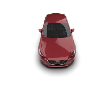 Modern araba arka planda izole edilmiş. 3d resimleme