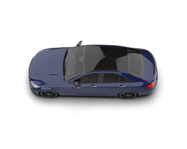 Modern araba arka planda izole edilmiş. 3d resimleme